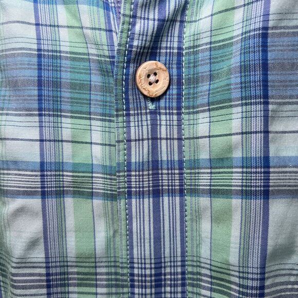 Tommy Bahama The Coconut Point Button Up Shirt Mens Large Green Blue Plaid SS - Picture 6 of 13